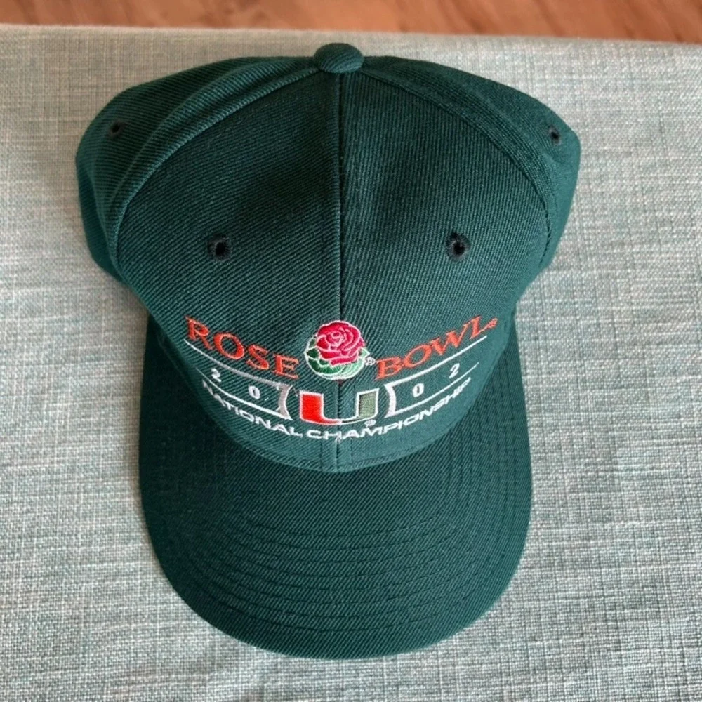 VTG Headmaster 2002 Rose Bowl National Champs Univeristy of Miami Hurricanes Cap